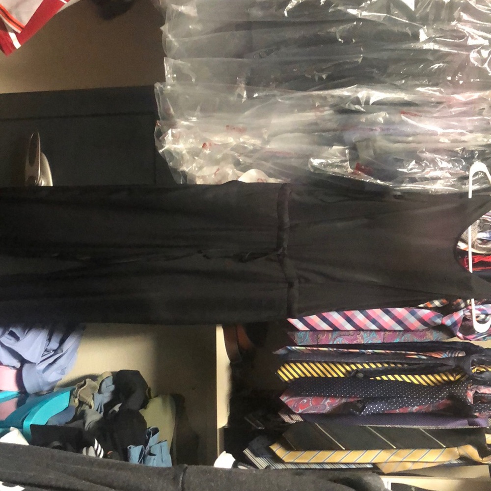 Black silk jumpsuit